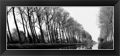 Framed Reflections on the Bruges Canal Print