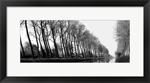 Framed Reflections on the Bruges Canal Print