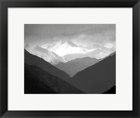 Framed Valley Silhouette Print