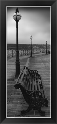 Framed Bench on the Boardwalk Print