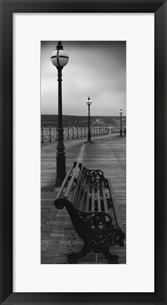 Framed Bench on the Boardwalk Print