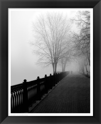 Framed Promenade in the Mist Print