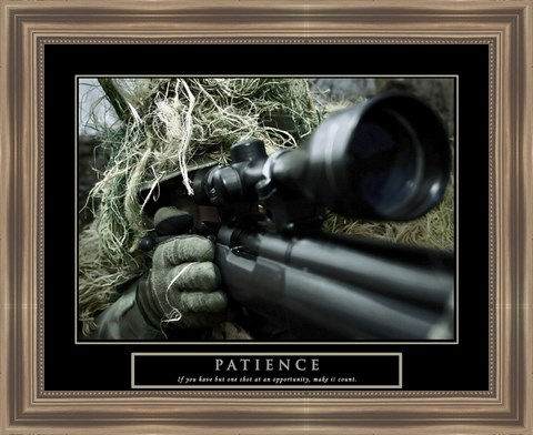 Framed Patience - Military Man Print