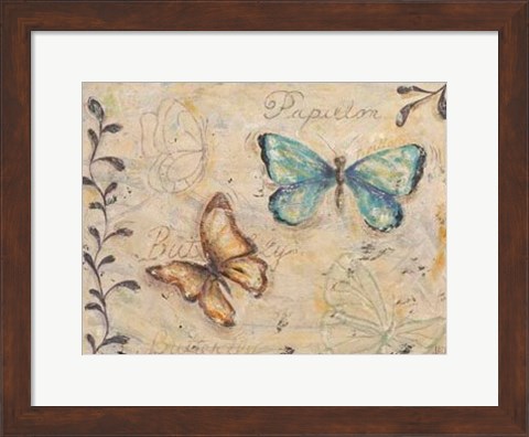 Framed Fluttering Butterflies Print