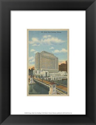 Framed Chicago- Daily News Building Print