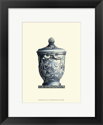 Framed Blue Porcelain Urn I Print