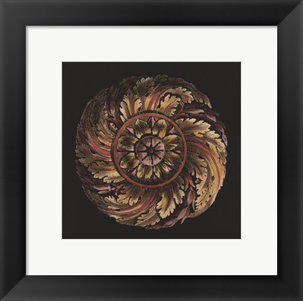 Framed Small Classic Rosette IV Print