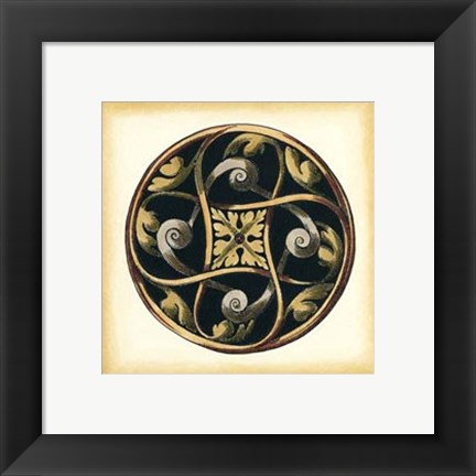 Framed Small Ornamental Accents V Print