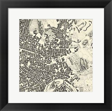 Framed City of Rome Grid V Print