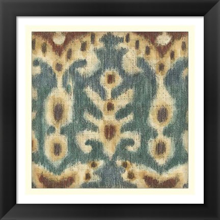 Framed Ikat Motif I Print