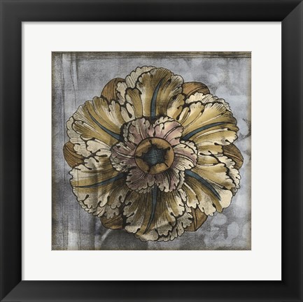 Framed Rosette &amp; Damask IV Print