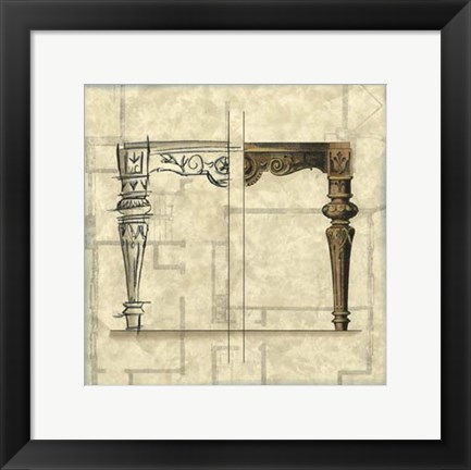 Framed Furniture Sketch IV Print