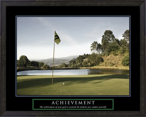 Framed Achievement-Golf Commit Yourself Print