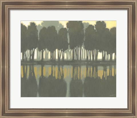 Framed Lake at Dawn II Print