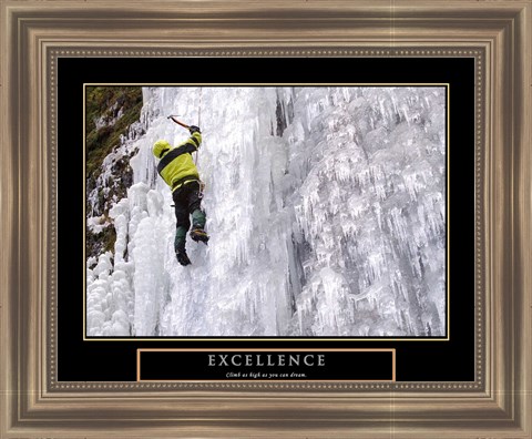 Framed Excellence-Snow Climber Print