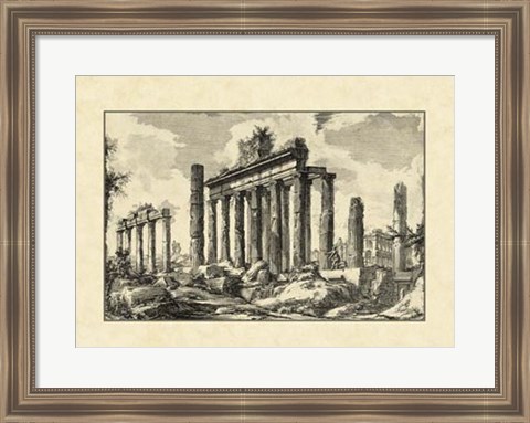 Framed Vintage Roman Ruins I Print