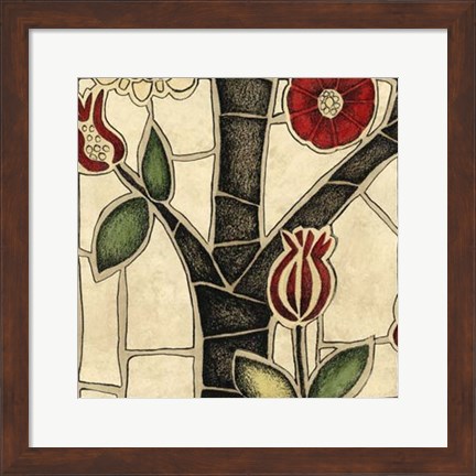 Framed Floral Mosaic III Print