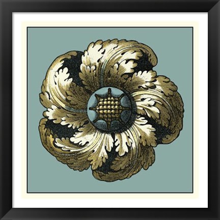 Framed Floral Medallion II Print