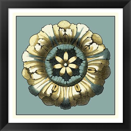 Framed Floral Medallion VI Print