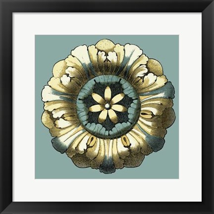 Framed Floral Medallion VI Print