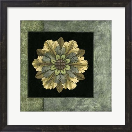 Framed Rosette Inset II Print