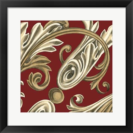 Framed Elegant Motif I Print