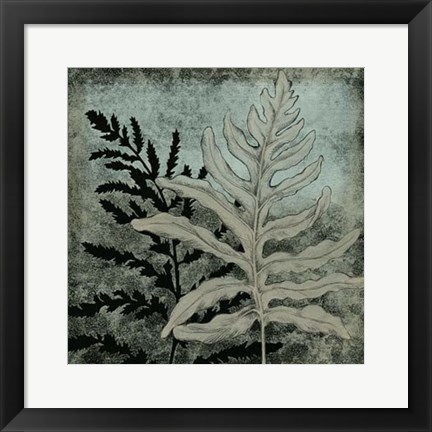 Framed Illuminated Ferns II Print