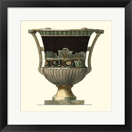 Framed Crackled Large Giardini Urn I Print