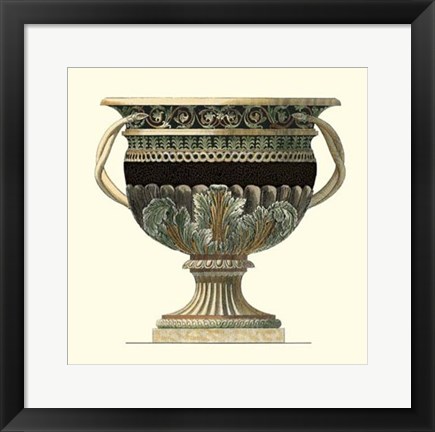 Framed Crackled Large Giardini Urn II Print