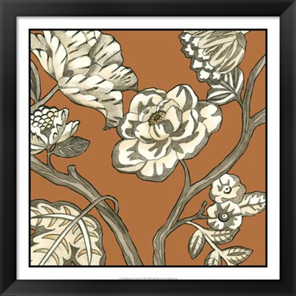 Framed Butterscotch Chintz II Print