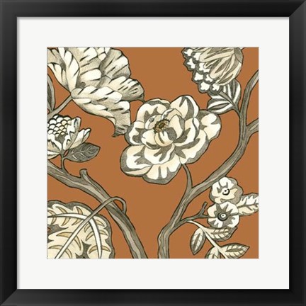 Framed Butterscotch Chintz II Print