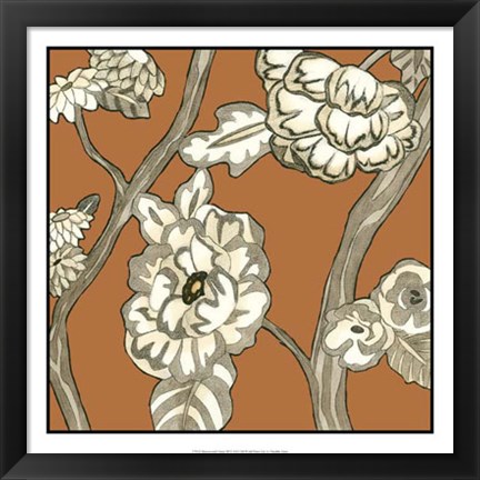 Framed Butterscotch Chintz III Print