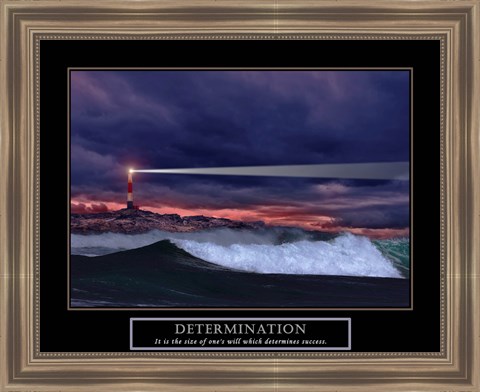 Framed Determination-Lighthouse Print