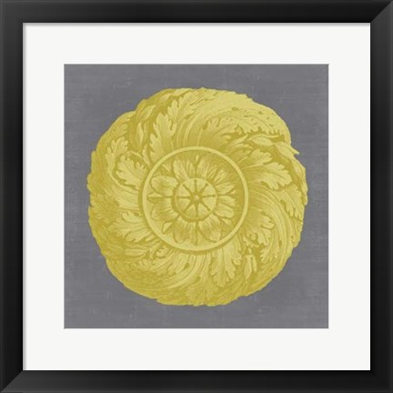 Framed Gilded Rosette I Print