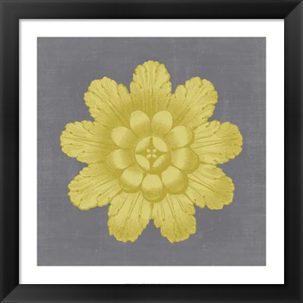 Framed Gilded Rosette III Print