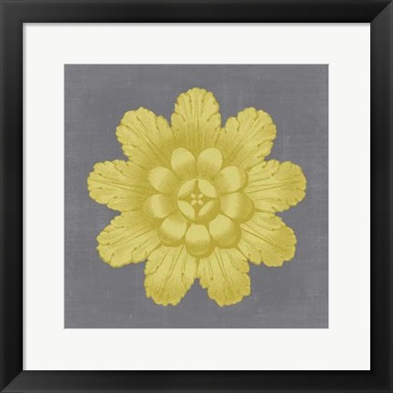 Framed Gilded Rosette III Print