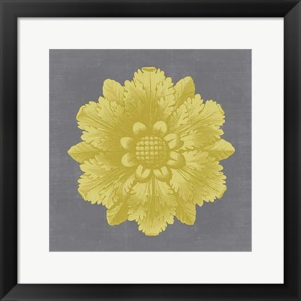 Framed Gilded Rosette IV Print