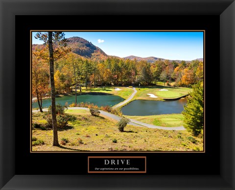 Framed Drive-Golf Print