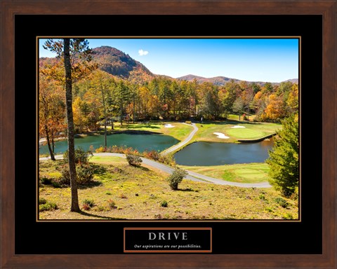 Framed Drive-Golf Print