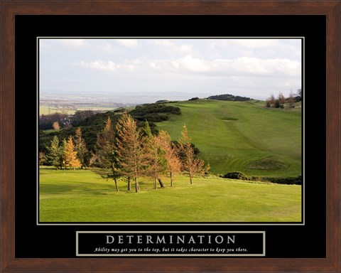 Framed Determination-Golf Print