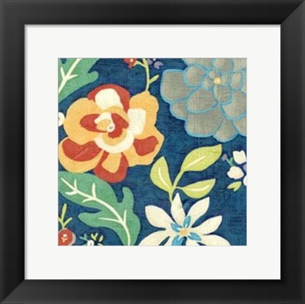 Framed Indigo Garden III Print