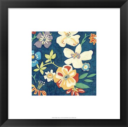 Framed Indigo Garden V Print