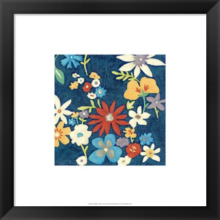 Framed Indigo Garden VIII Print