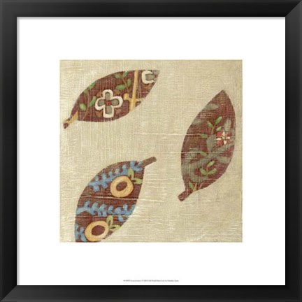 Framed Linen Leaves I Print