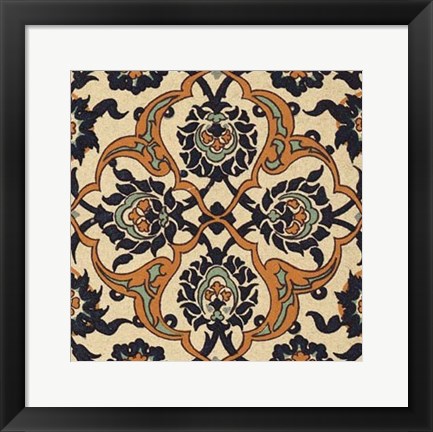 Framed Persian Tile IX Print