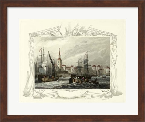 Framed Seaside Vignette II Print