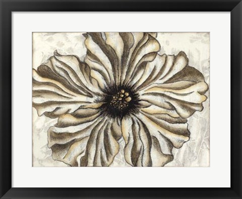 Framed Fresco Flowerhead I Print