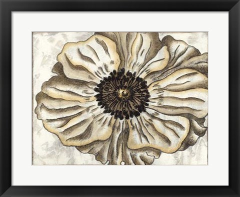 Framed Fresco Flowerhead II Print