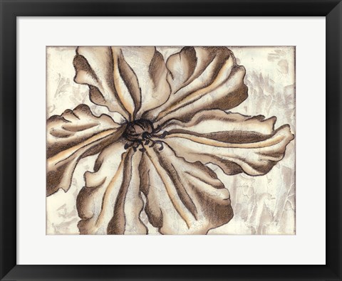 Framed Fresco Flowerhead VI Print