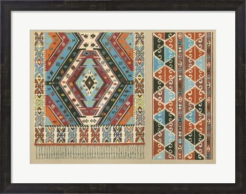 Framed Turkish Carpet Design Print